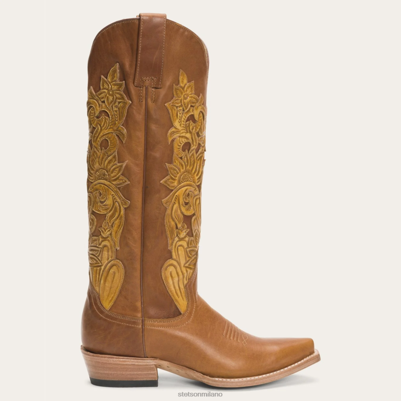 Stetson stivale in pelle lavorata a mano Jules 6BP6J248 calzature marrone donne