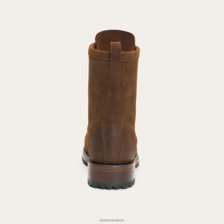 Stetson Sam stivale stringato in pelle scamosciata oliata 6BP6J277 calzature marrone donne