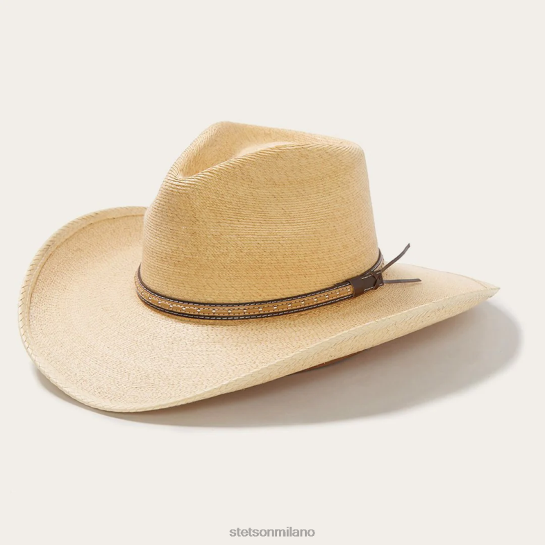 Stetson cappello western con foglia di palma da segheria 6BP6J1 copricapo tostato unisex