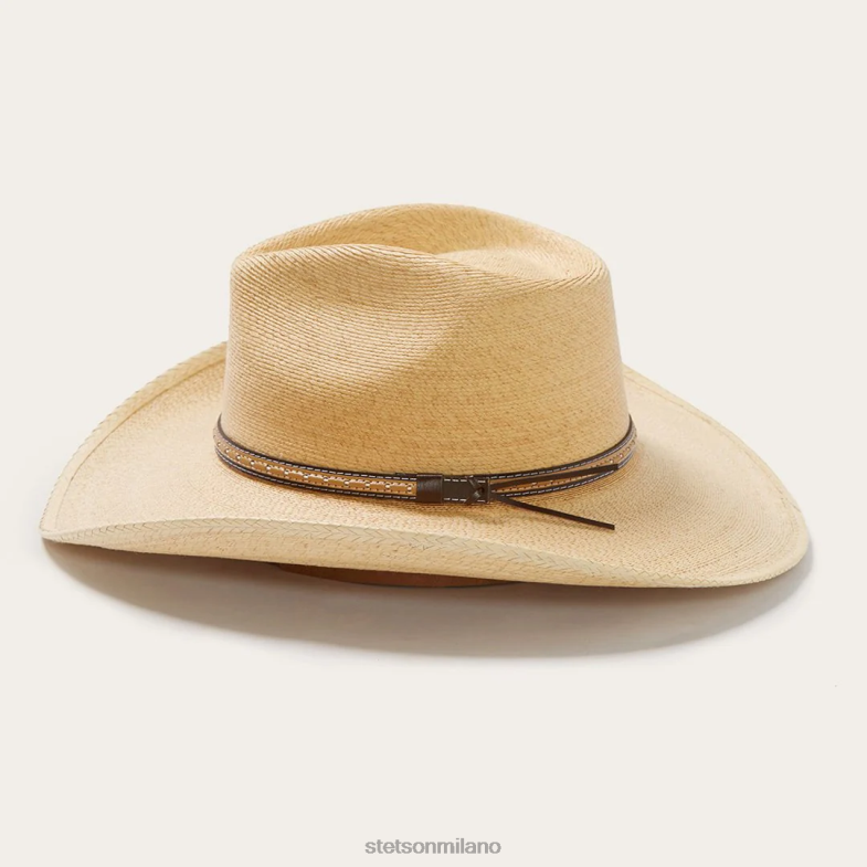 Stetson cappello western con foglia di palma da segheria 6BP6J1 copricapo tostato unisex