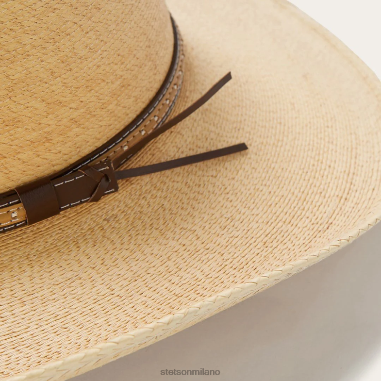 Stetson cappello western con foglia di palma da segheria 6BP6J1 copricapo tostato unisex