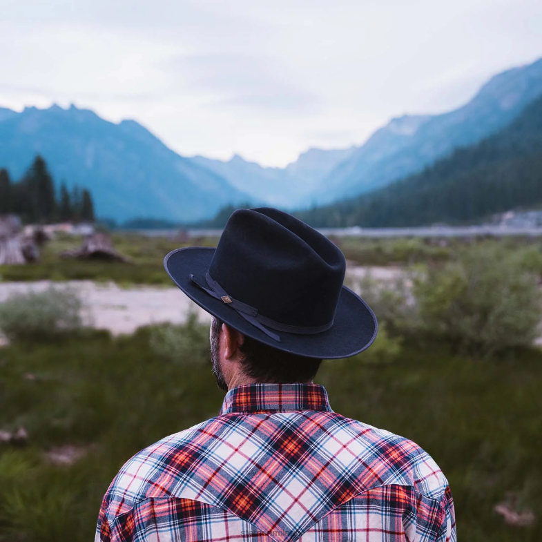Stetson pura strada aperta 6BP6J104 copricapo vero blu unisex