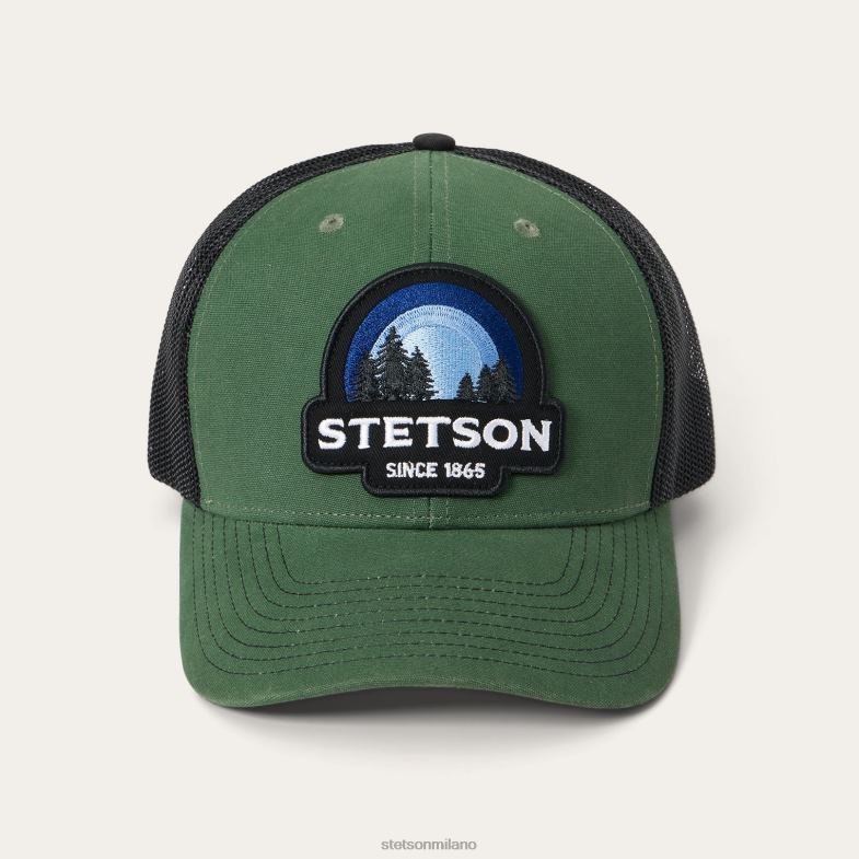 Stetson berretto da camionista tramonto 6BP6J212 copricapo oliva unisex