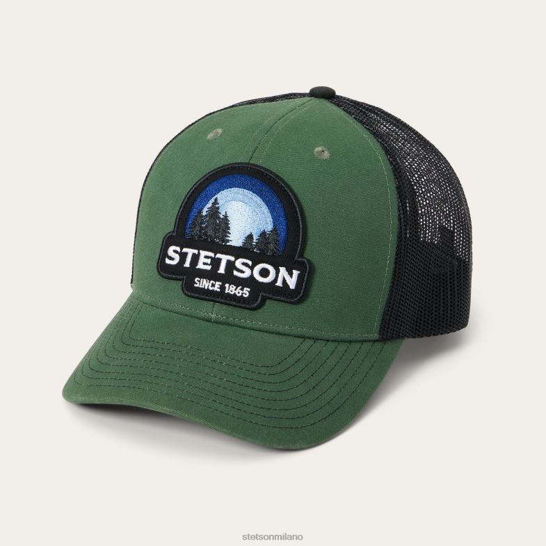Stetson berretto da camionista tramonto 6BP6J212 copricapo oliva unisex