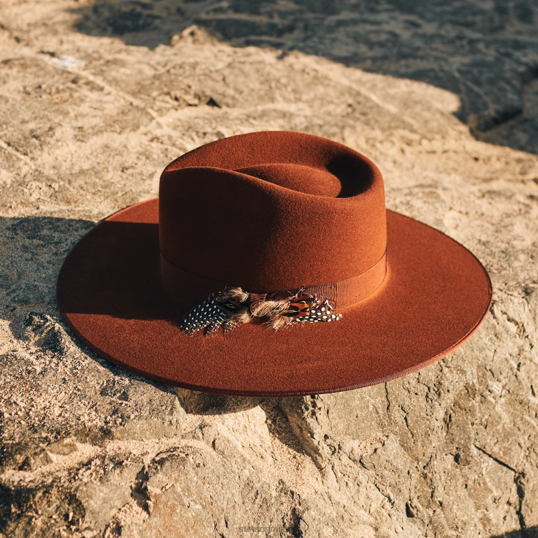Stetson cappello a tesa larga piatta di Midtown 6BP6J36 copricapo cognac unisex