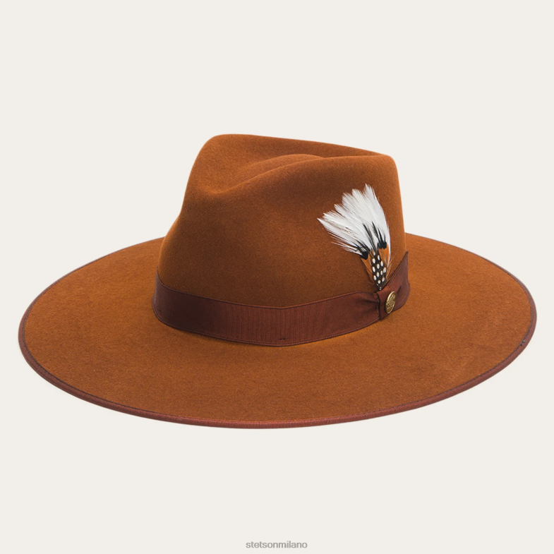 Stetson cappello a tesa larga piatta di Midtown 6BP6J36 copricapo cognac unisex