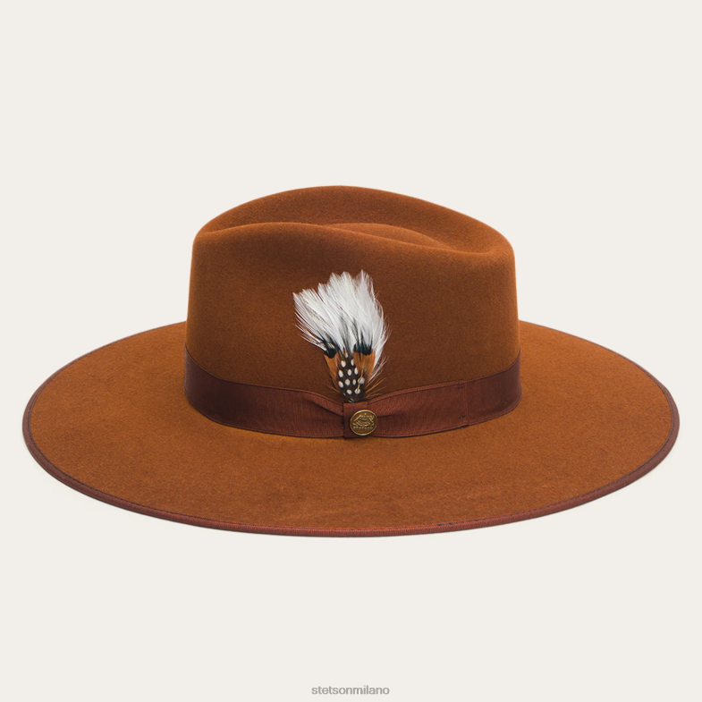 Stetson cappello a tesa larga piatta di Midtown 6BP6J36 copricapo cognac unisex
