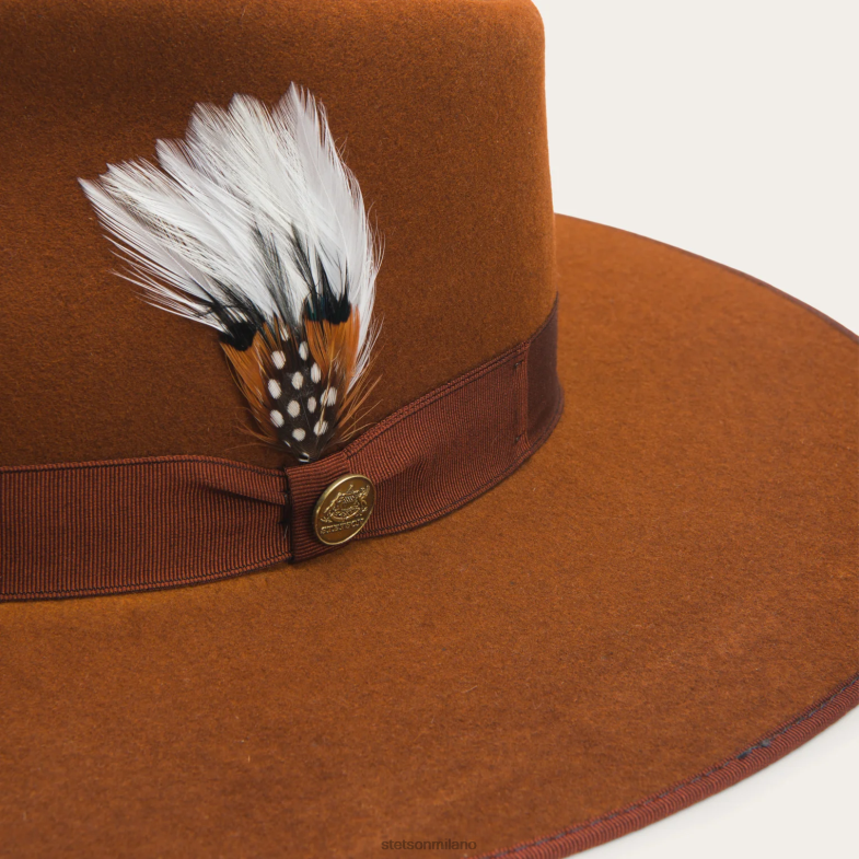 Stetson cappello a tesa larga piatta di Midtown 6BP6J36 copricapo cognac unisex