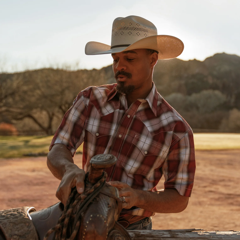 Stetson Baker 10 cappelli da cowboy in paglia 6BP6J176 copricapo naturale unisex
