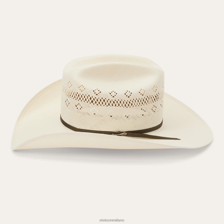 Stetson Baker 10 cappelli da cowboy in paglia 6BP6J176 copricapo naturale unisex
