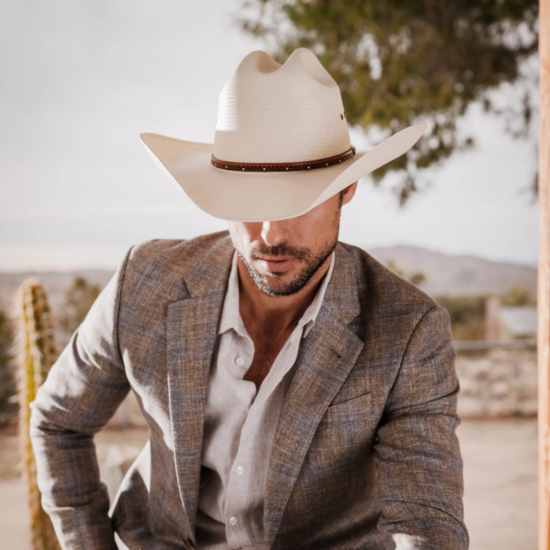 Stetson Cappello da cowboy in paglia Haywood 10x 6BP6J178 copricapo naturale unisex