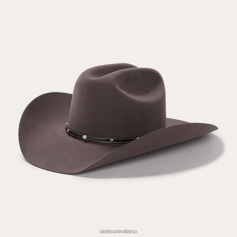 Stetson cappello da cowboy angus 6x 6BP6J72 copricapo granito unisex