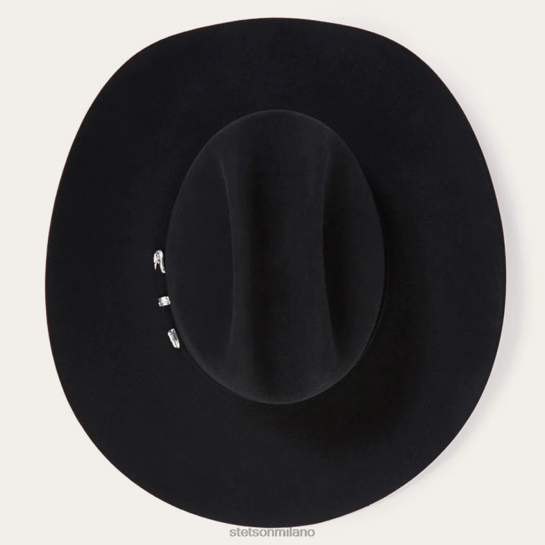 Stetson cappello da cowboy el patron 48 premier 30x 6BP6J126 copricapo nero unisex