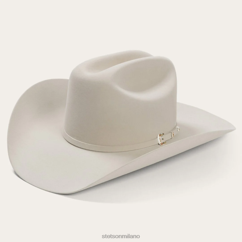 Stetson cappello da cowboy el patron 75 premier 30x 6BP6J122 copricapo pancia d'argento unisex