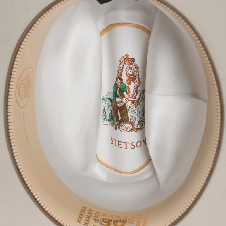 Stetson cappello da cowboy el patron 75 premier 30x 6BP6J122 copricapo pancia d'argento unisex