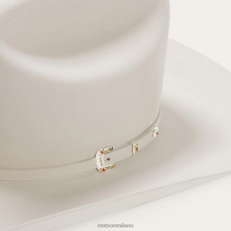 Stetson cappello da cowboy el patron 75 premier 30x 6BP6J122 copricapo pancia d'argento unisex