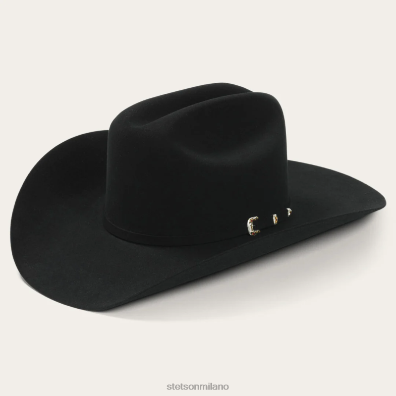 Stetson cappello da cowboy el patron 75 premier 30x 6BP6J136 copricapo nero unisex