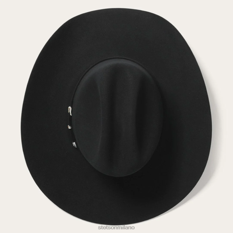 Stetson cappello da cowboy el patron 75 premier 30x 6BP6J136 copricapo nero unisex
