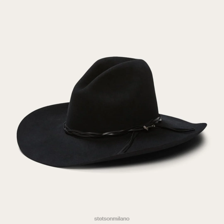 Stetson cappello da cowboy gus 6x 6BP6J20 copricapo nero unisex