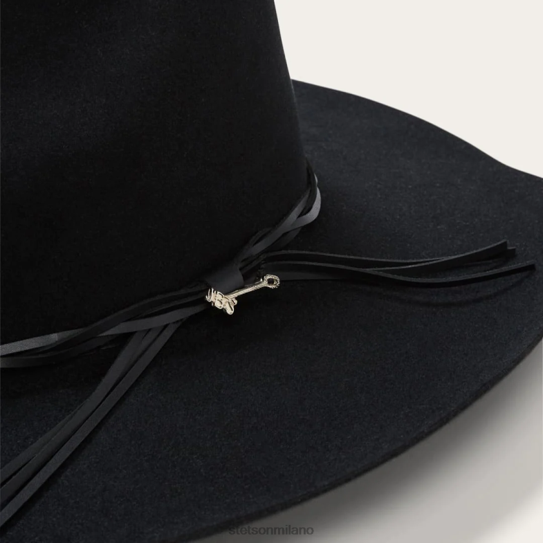 Stetson cappello da cowboy gus 6x 6BP6J20 copricapo nero unisex