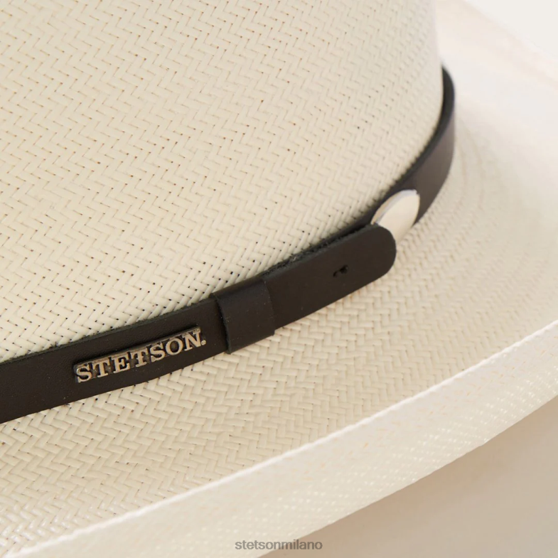 Stetson cappello da cowboy in paglia 10x colore reale 6BP6J151 copricapo naturale unisex