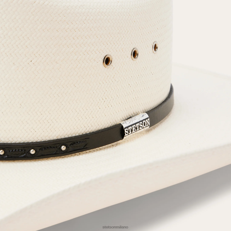 Stetson cappello da cowboy in paglia Hagerman 10x 6BP6J149 copricapo naturale unisex