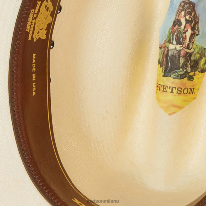 Stetson cappello da cowboy in paglia carson 10x 6BP6J175 copricapo naturale unisex