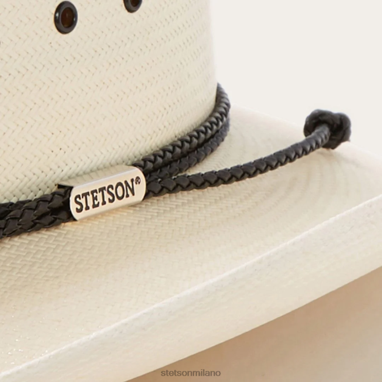 Stetson cappello da cowboy in paglia carson 10x 6BP6J175 copricapo naturale unisex