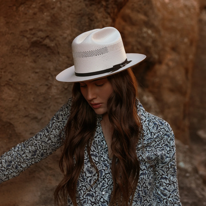Stetson cappello da cowboy in paglia da strada aperta 10x 6BP6J119 copricapo naturale unisex