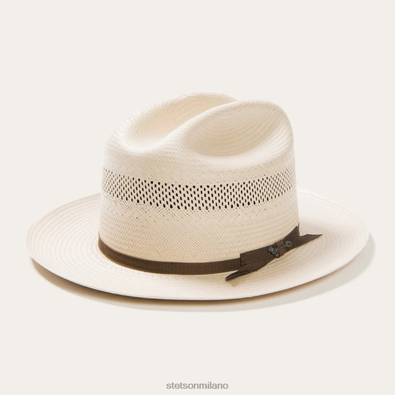 Stetson cappello da cowboy in paglia da strada aperta 10x 6BP6J21 copricapo tostato unisex