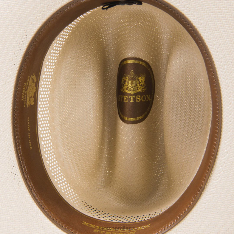 Stetson cappello da cowboy in paglia da strada aperta 10x 6BP6J21 copricapo tostato unisex