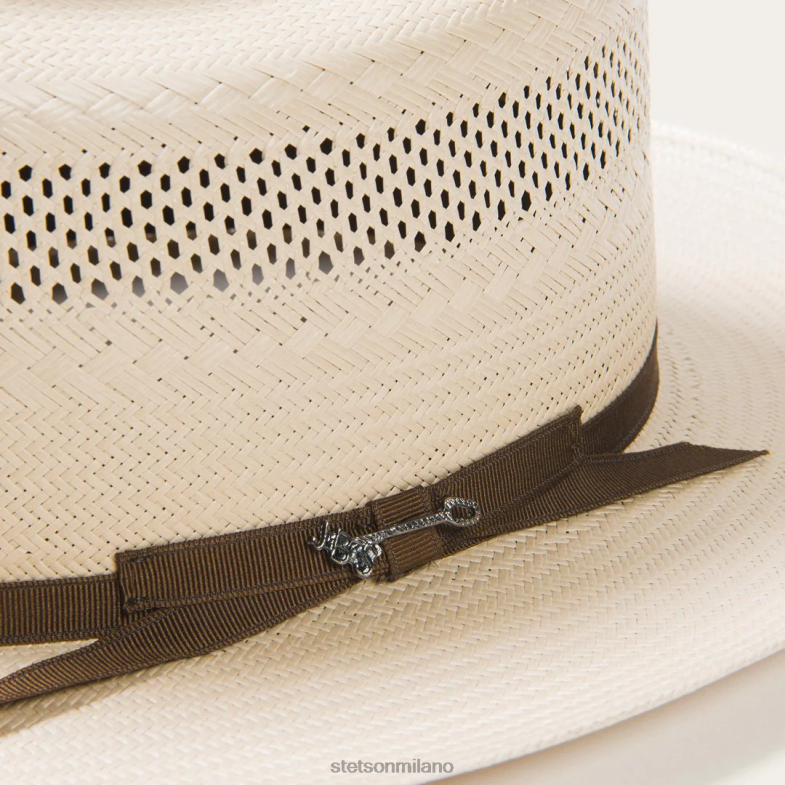 Stetson cappello da cowboy in paglia da strada aperta 10x 6BP6J21 copricapo tostato unisex