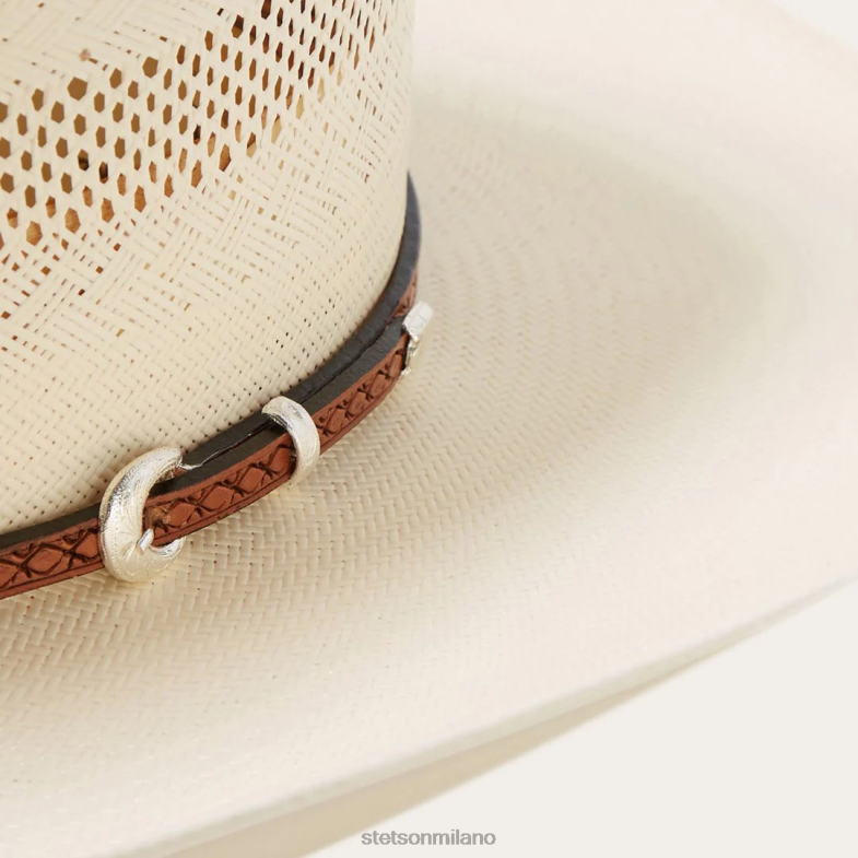 Stetson cappello da cowboy in paglia griffin 100x 6BP6J177 copricapo naturale unisex