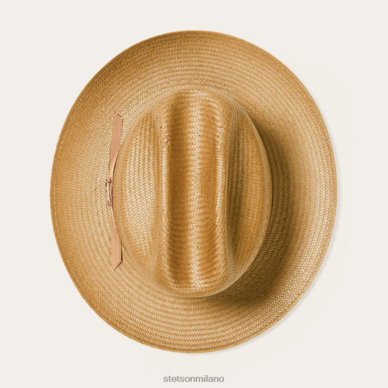 Stetson cappello da cowboy in paglia ventilato da strada aperta 6BP6J22 copricapo cognac unisex