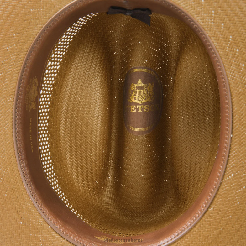 Stetson cappello da cowboy in paglia ventilato da strada aperta 6BP6J22 copricapo cognac unisex