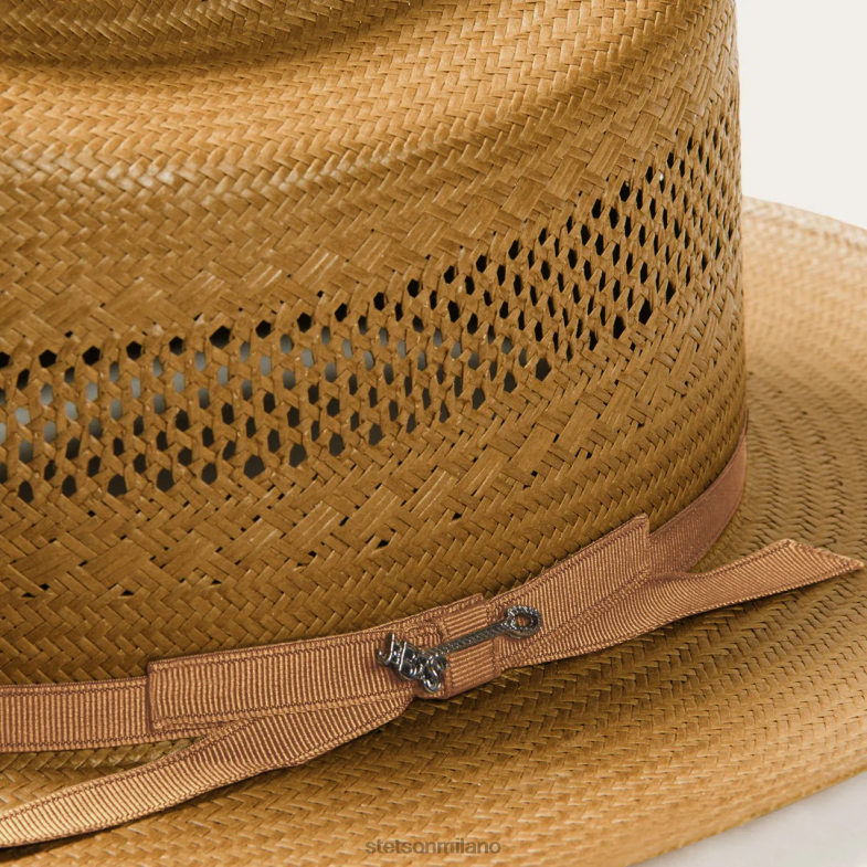 Stetson cappello da cowboy in paglia ventilato da strada aperta 6BP6J22 copricapo cognac unisex