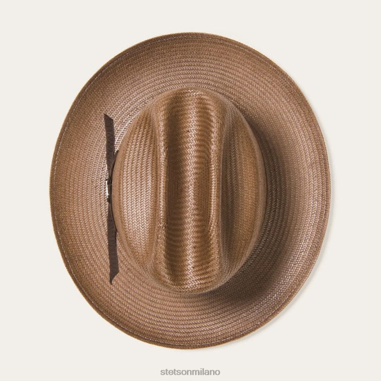 Stetson cappello da cowboy in paglia ventilato da strada aperta 6BP6J23 copricapo cioccolato unisex