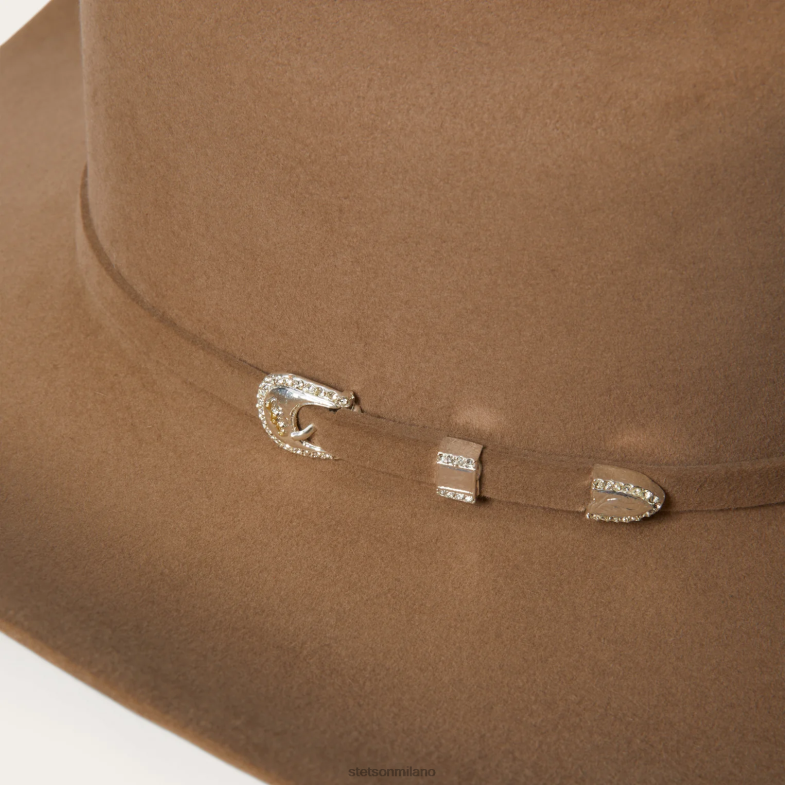 Stetson cappello da cowboy shasta 10x premier 6BP6J112 copricapo nero unisex