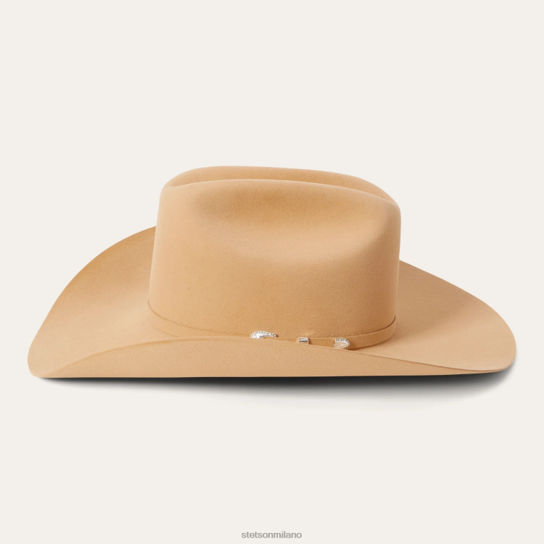 Stetson cappello da cowboy shasta 10x premier 6BP6J115 copricapo caramello al burro unisex