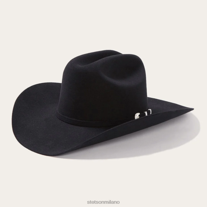 Stetson cappello da cowboy shasta 10x premier 6BP6J3 copricapo nero unisex