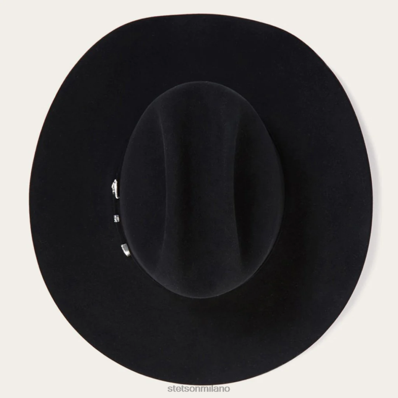 Stetson cappello da cowboy shasta 10x premier 6BP6J3 copricapo nero unisex