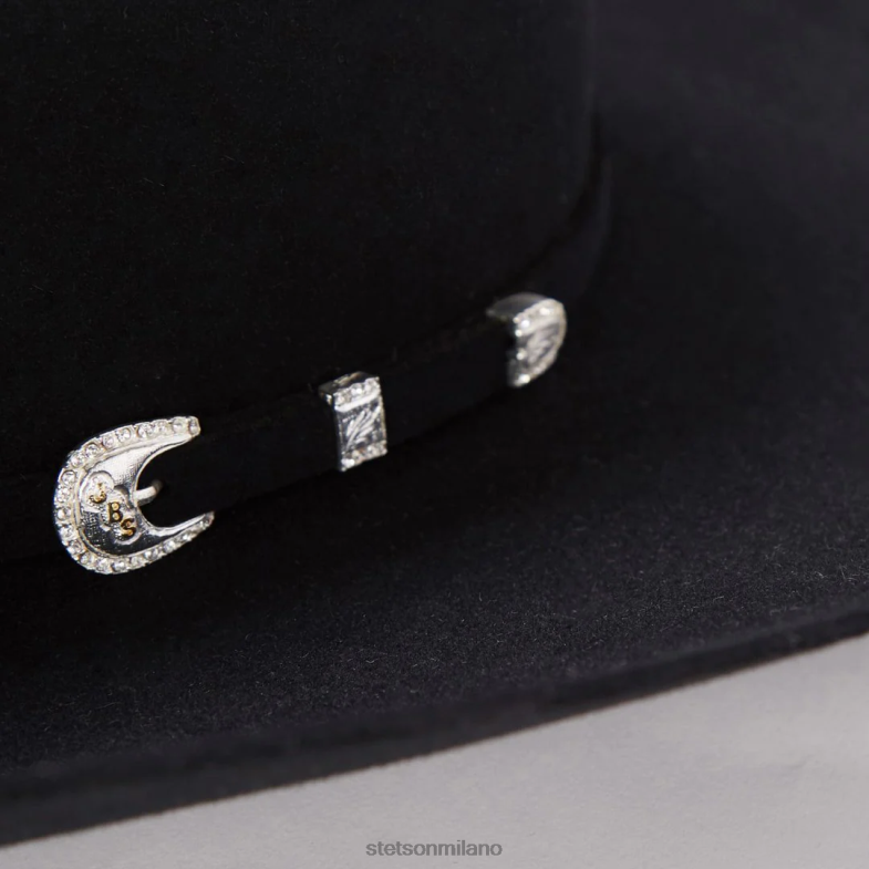 Stetson cappello da cowboy shasta 10x premier 6BP6J3 copricapo nero unisex