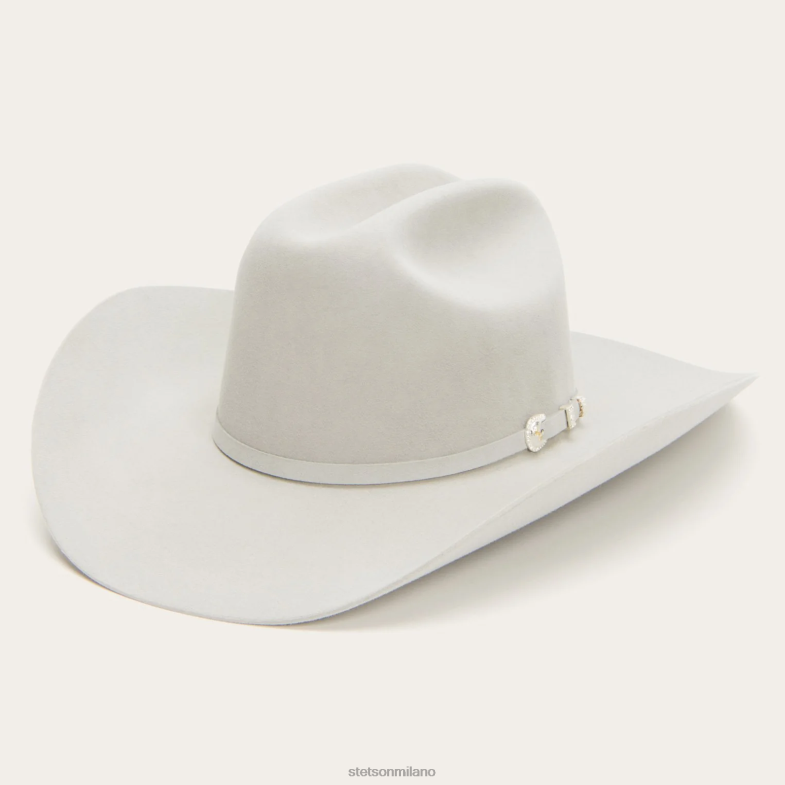 Stetson cappello da cowboy shasta 10x premier 6BP6J4 copricapo grigio nebbia unisex