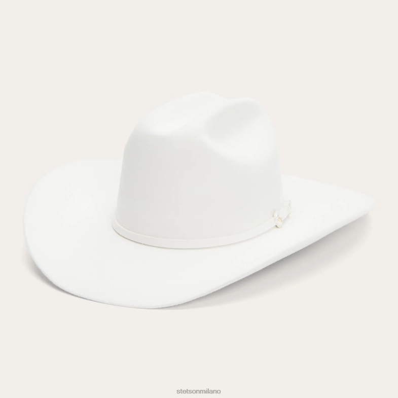 Stetson cappello da cowboy shasta 10x premier 6BP6J68 copricapo bianco unisex