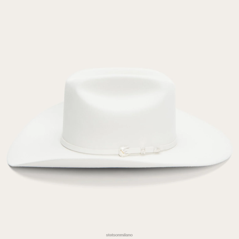 Stetson cappello da cowboy shasta 10x premier 6BP6J68 copricapo bianco unisex