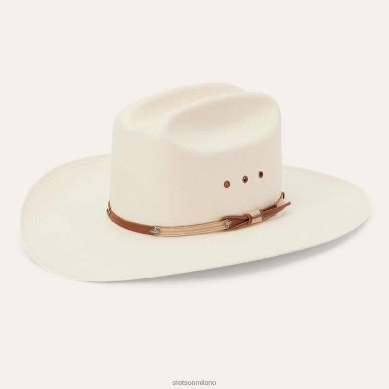 Stetson dona 10 cappelli da cowboy di paglia 6BP6J152 copricapo naturale unisex