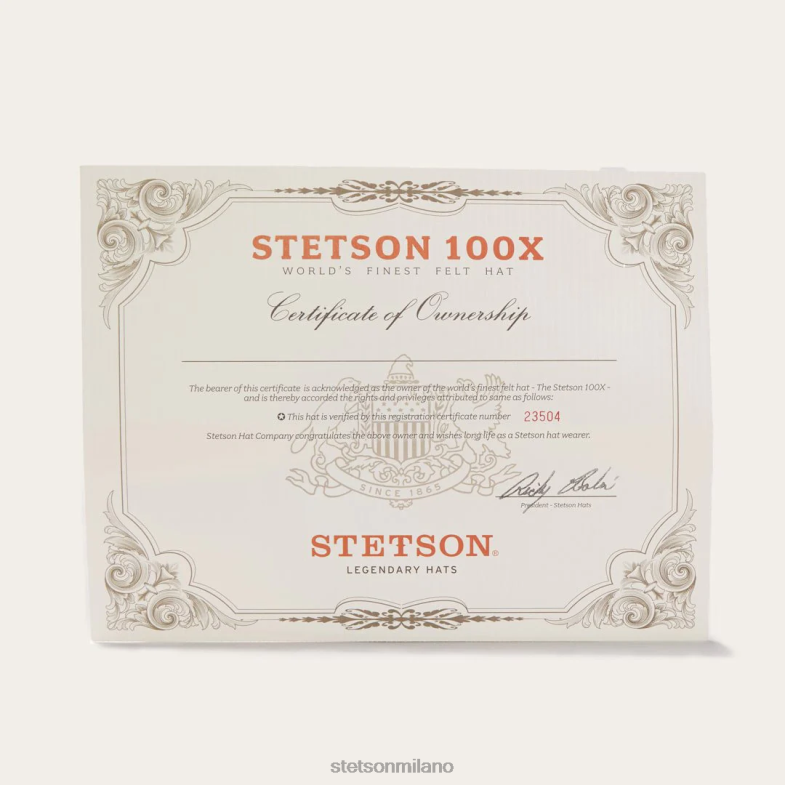 Stetson el presidente 100x cappello da cowboy premier 6BP6J2 copricapo pancia d'argento unisex