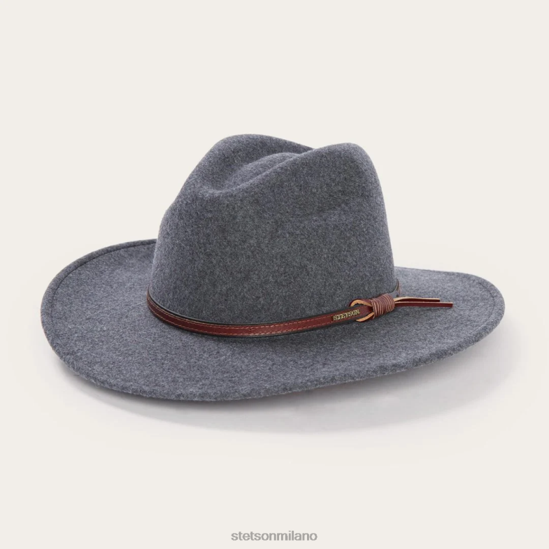 Stetson cappello da esterno toro grigio 6BP6J199 copricapo miscela grigia unisex