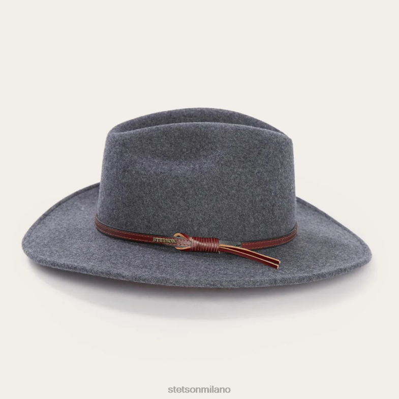 Stetson cappello da esterno toro grigio 6BP6J199 copricapo miscela grigia unisex