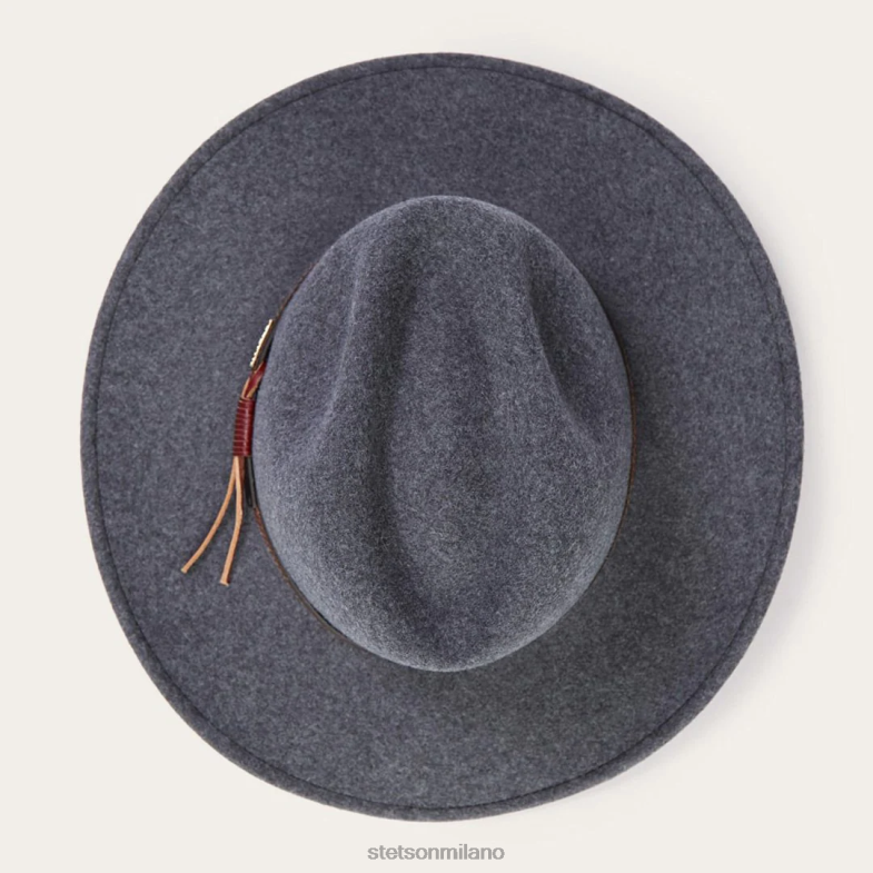 Stetson cappello da esterno toro grigio 6BP6J199 copricapo miscela grigia unisex